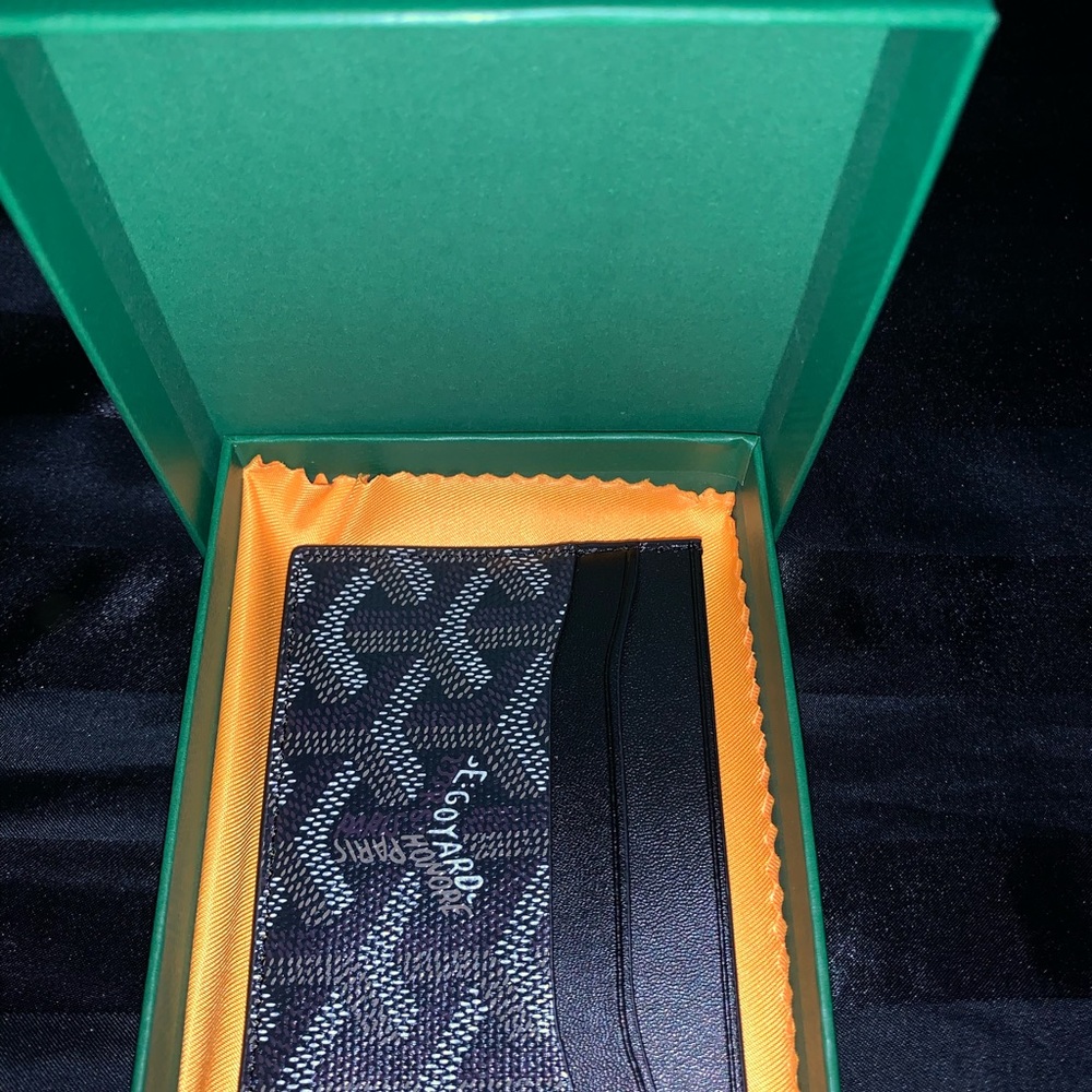 Black GoYard Saint Sulpice Card Wallet / Card Holder (Pre-Owned) - Picture 3 of 6